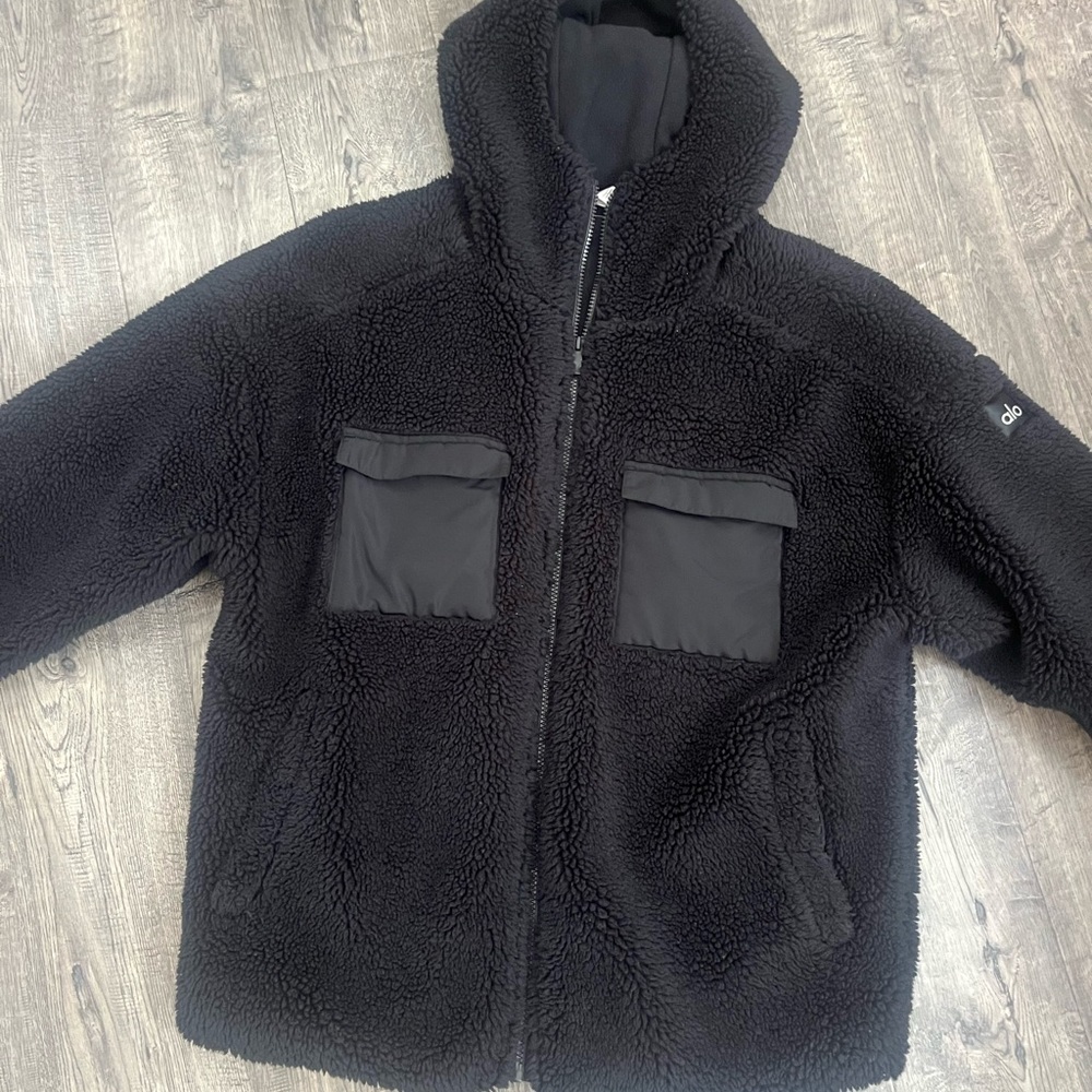 ALO Yoga Black Fleece Jacket